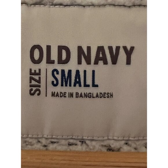 Old Navy Men's Sherpa Shacket Small Plaid Flannel Button-Up Long Sleeve Patch El - Picture 11 of 16